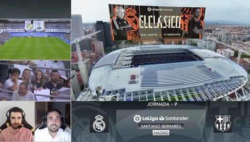 Alfonso Ramos comentando un partido